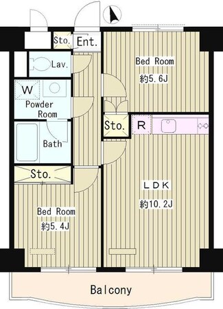 メゾン「サロム」の物件間取画像